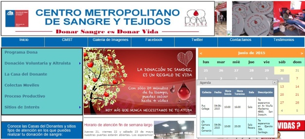 donación de sangre CCS calendario